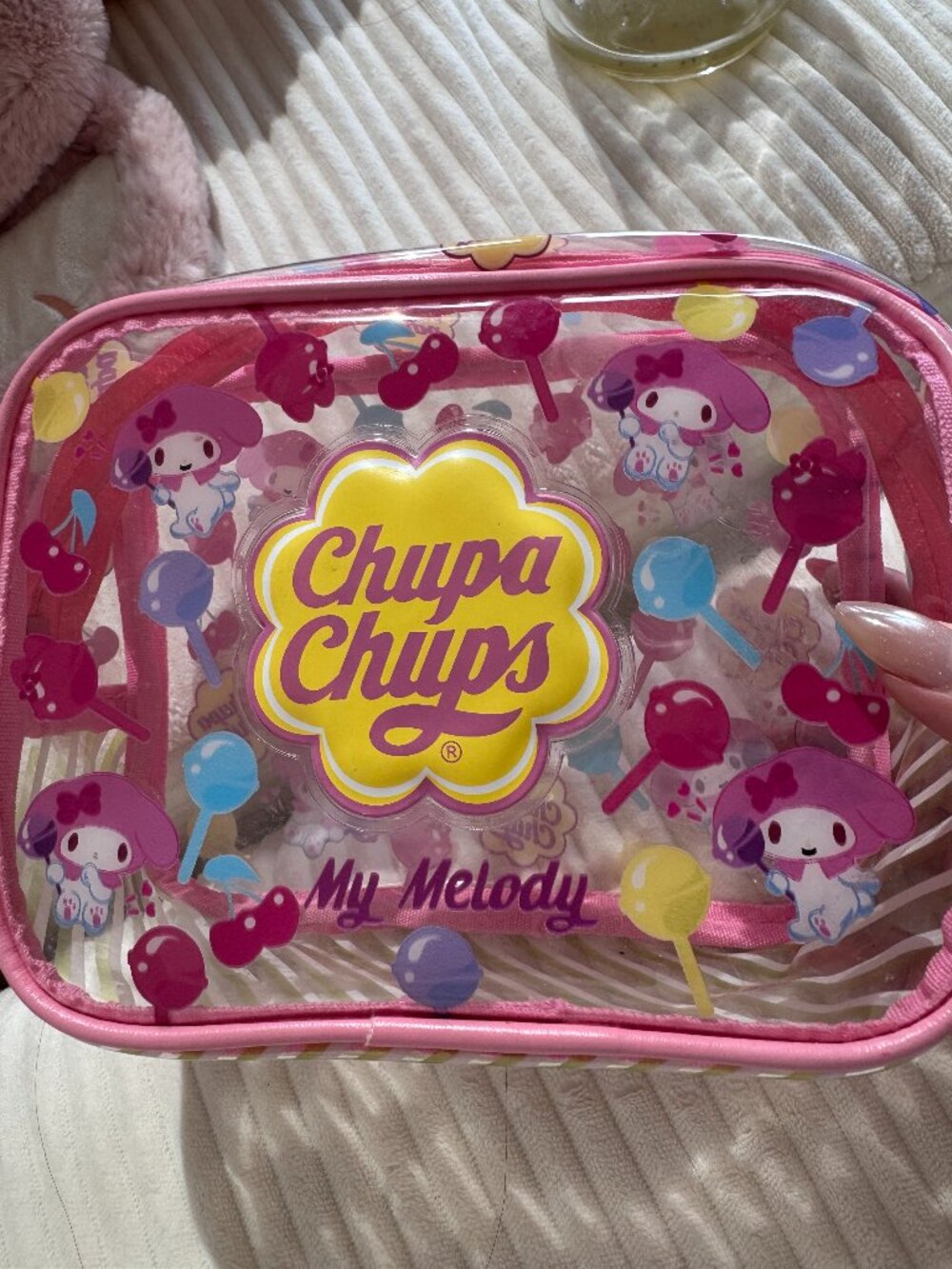 Chupa Chups x My Melody Clear Pink Cosmetic Pouch
